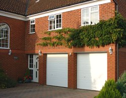 Pair of Hormann S panelled sectional doors